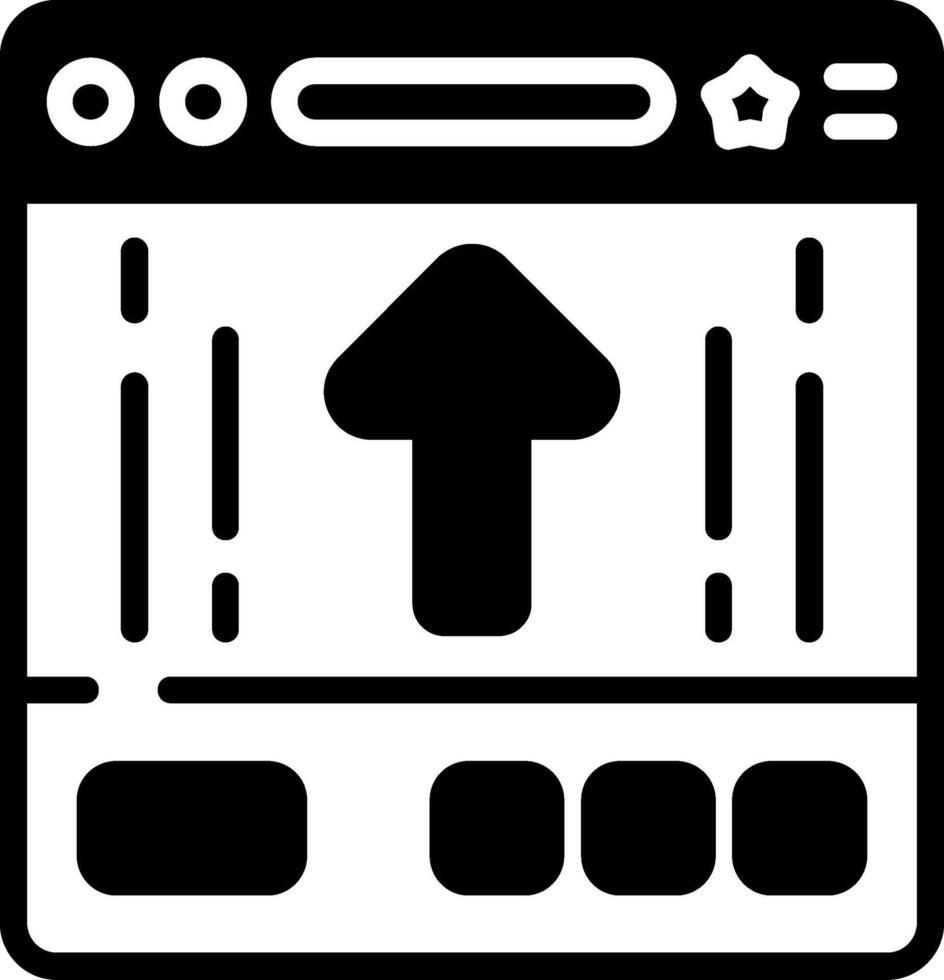 Footer Glyph Icon vector