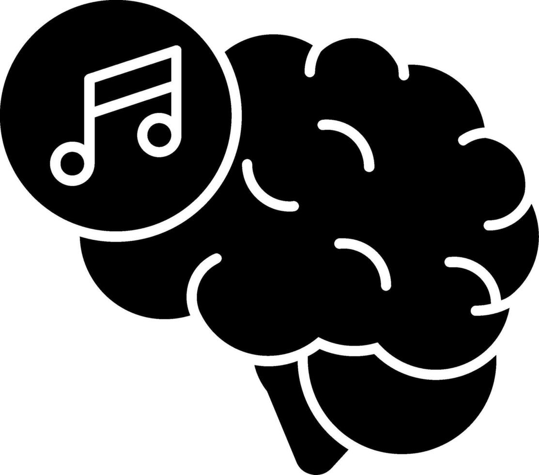 Music Therapy Glyph Icon vector
