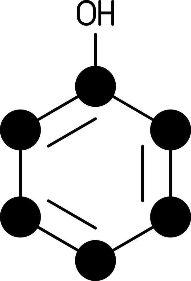 Phenol Glyph Icon vector