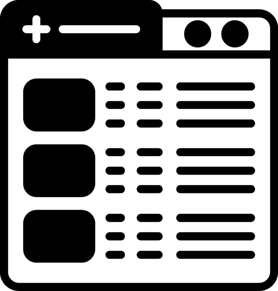 Webpage Glyph Icon vector
