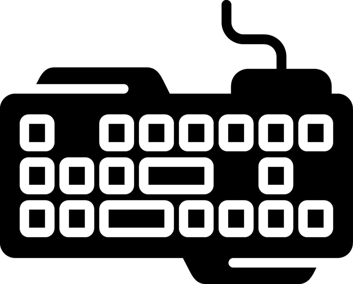 Keyboard Glyph Icon vector