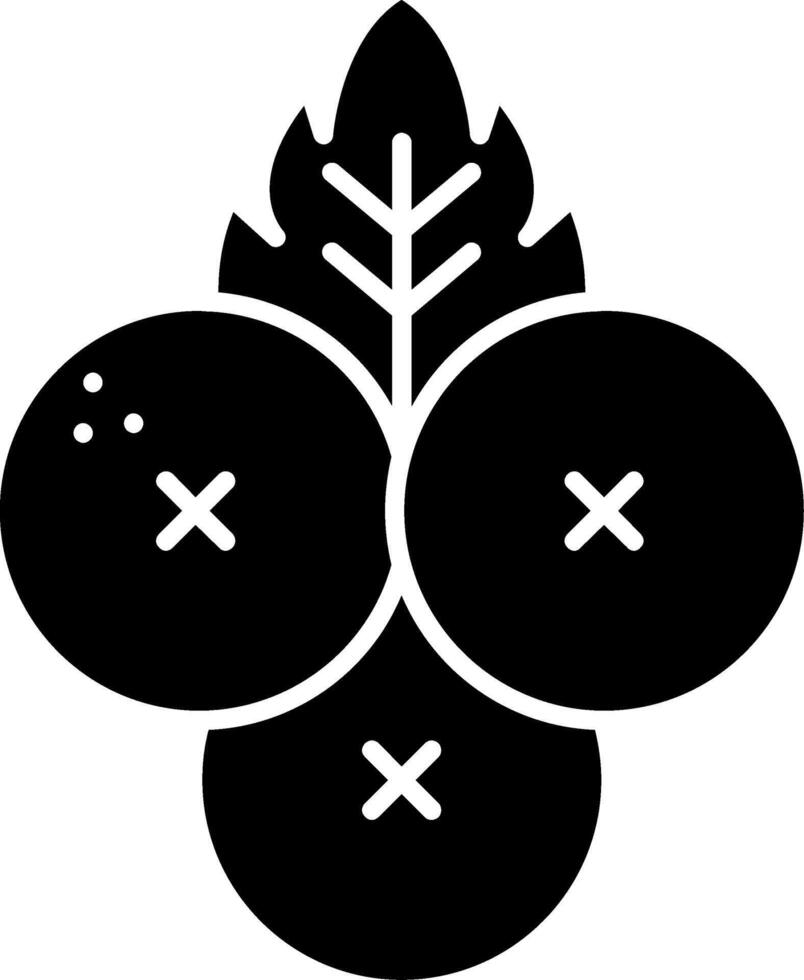 Elderberry Glyph Icon vector