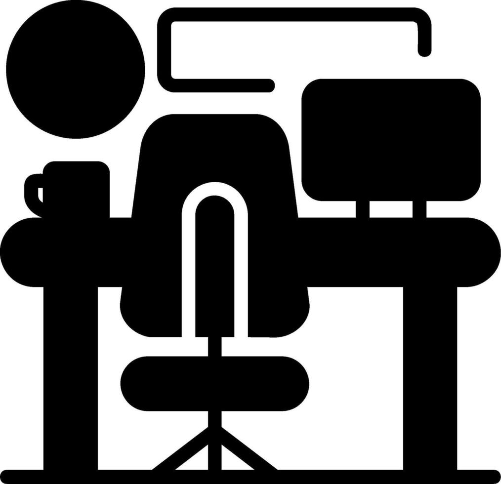 Workplace Glyph Icon vector