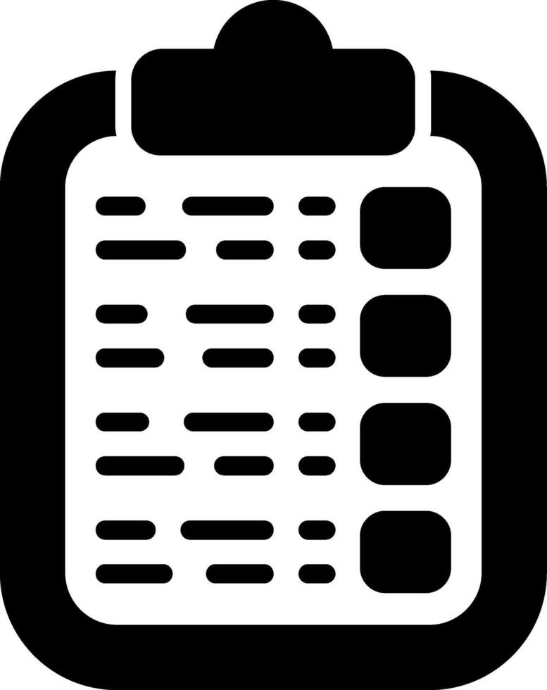 Checklist Glyph Icon vector