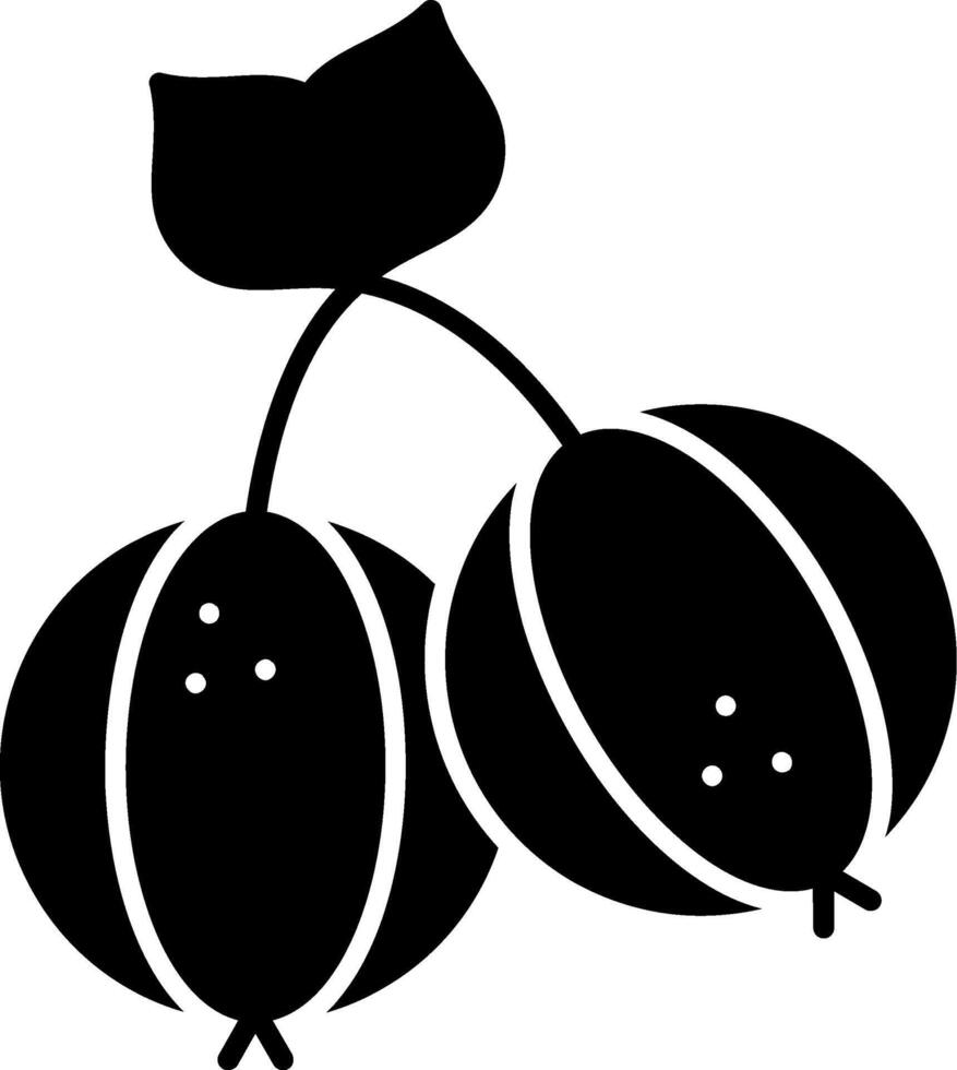 Gooseberry Glyph Icon vector