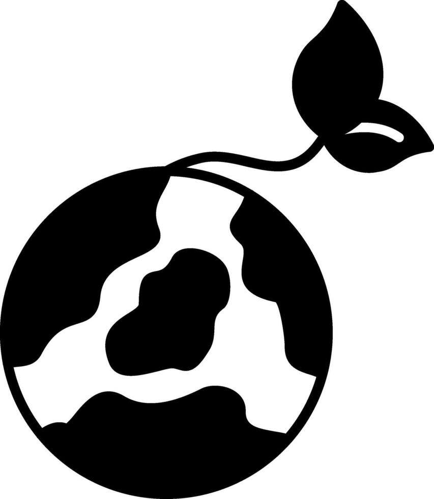 Earth Glyph Icon vector