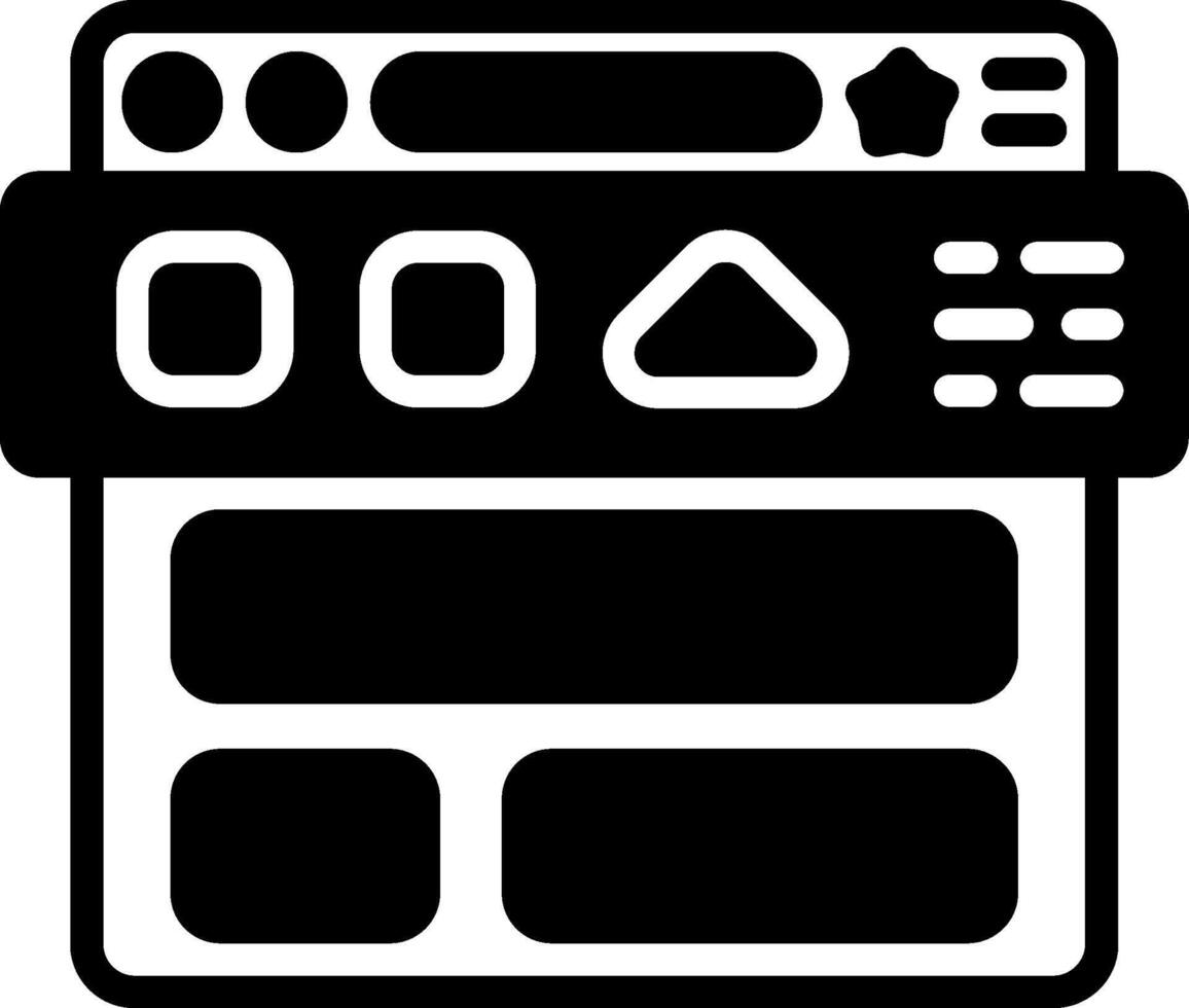 Navigation Bar Glyph Icon vector