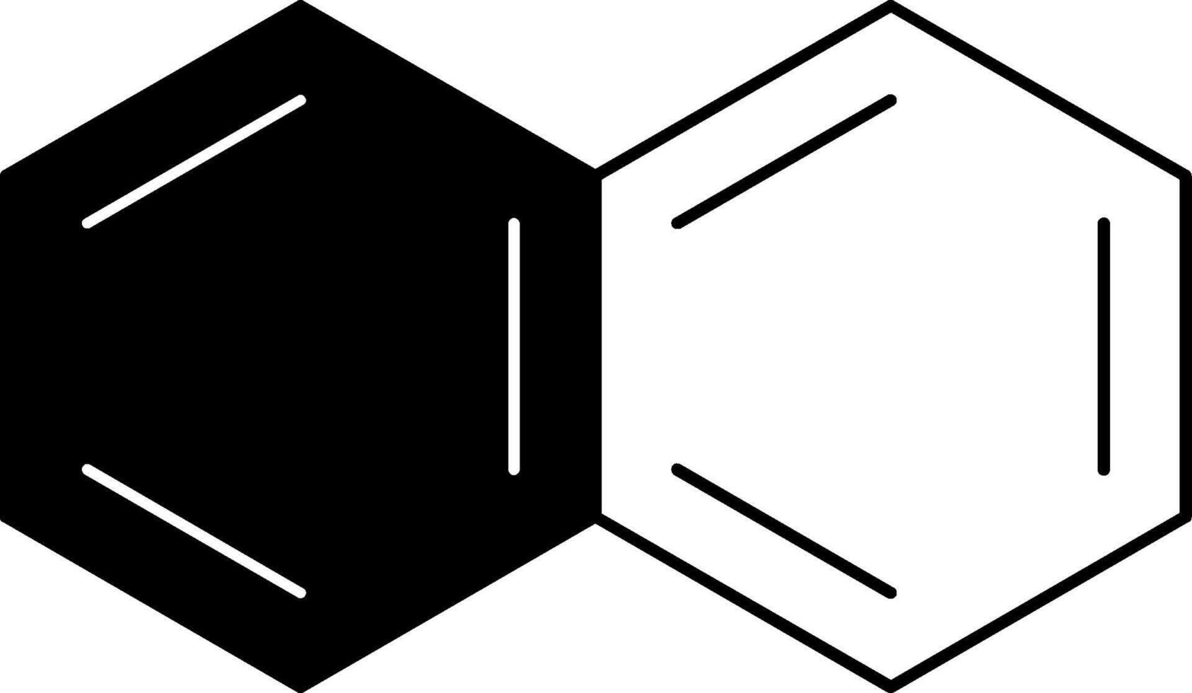 Naphthalene Glyph Icon vector