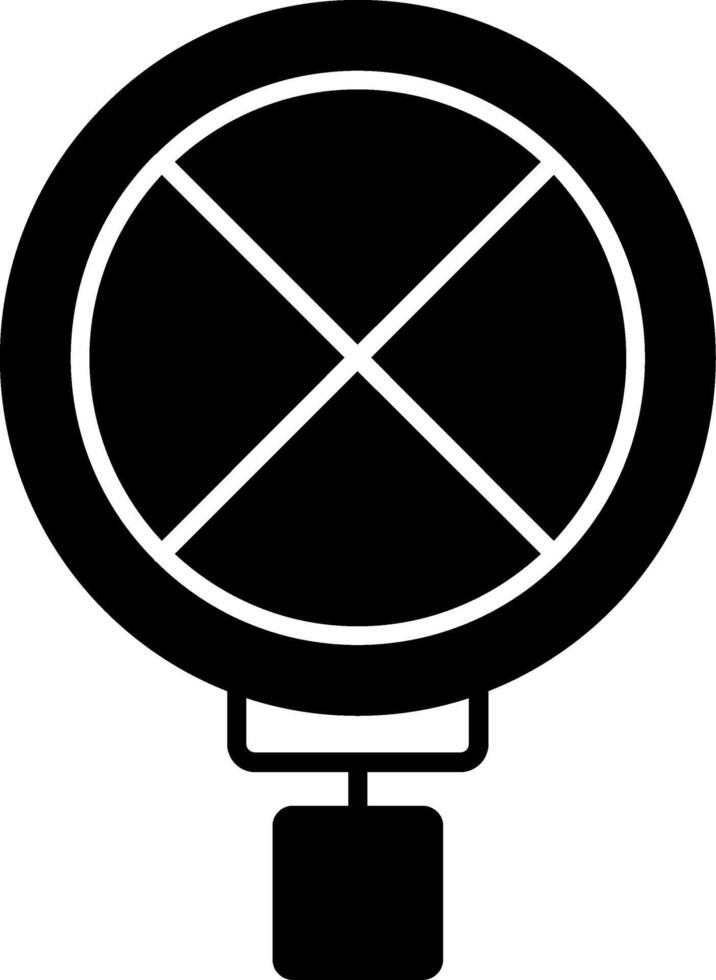 Road Closed Glyph Icon vector