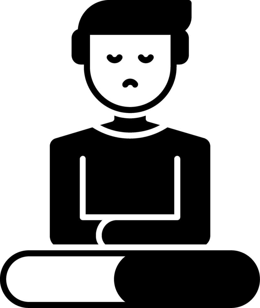 Yoga Glyph Icon vector