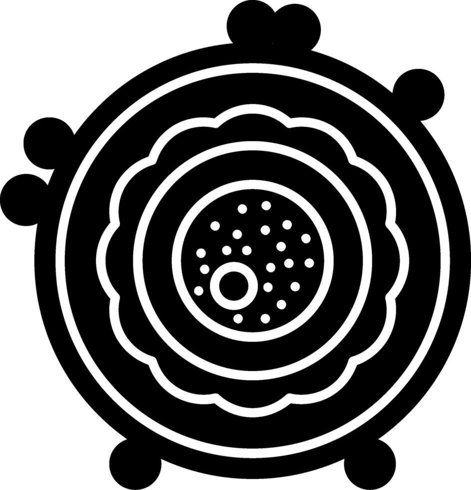 Arcella Vulgaris Glyph Icon vector