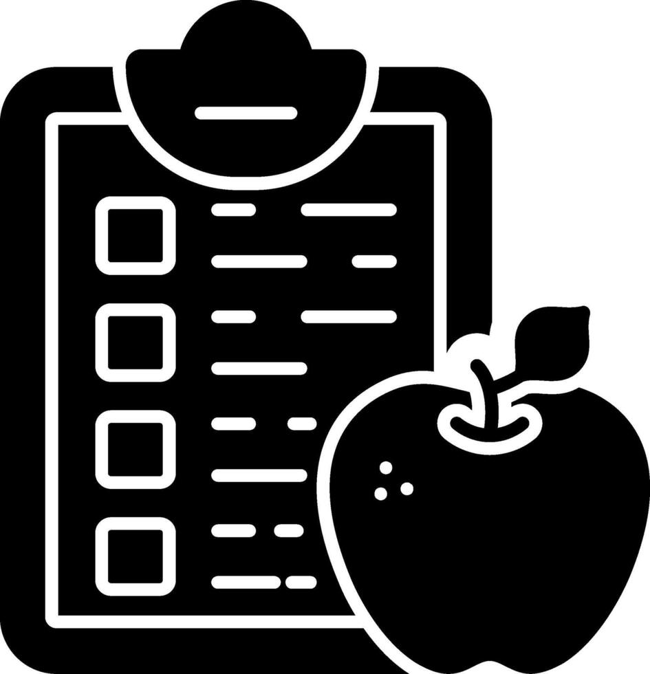 Nutrition Plan Glyph Icon vector