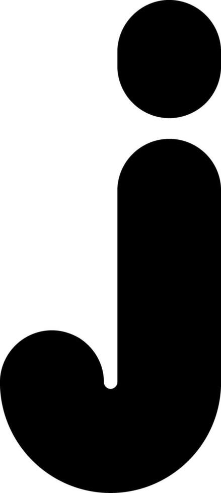 Small j Icon vector