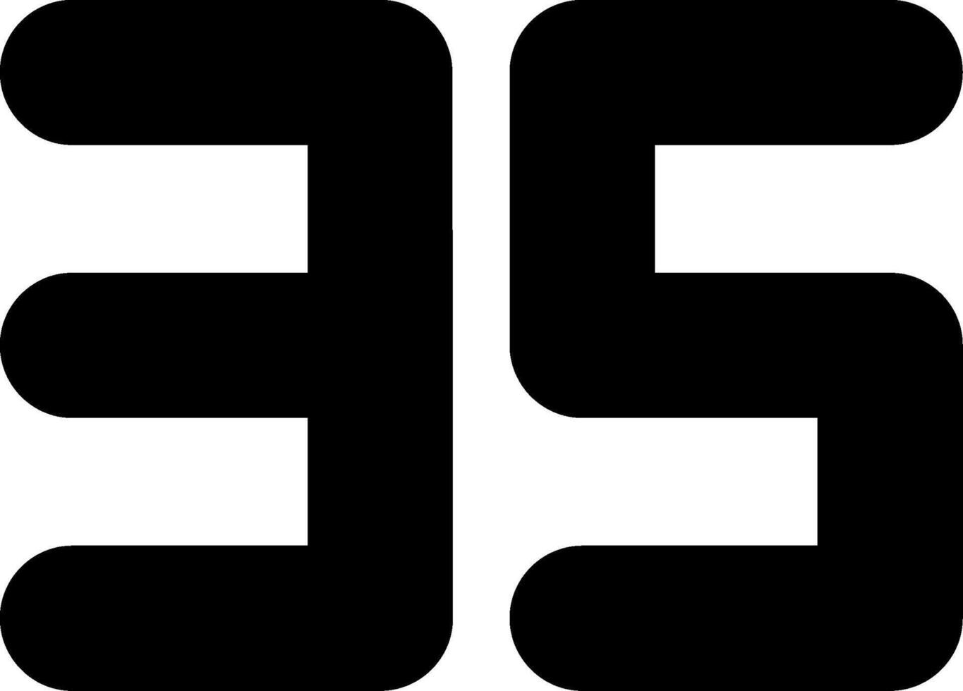 Thirty Five Glyph Icon vector