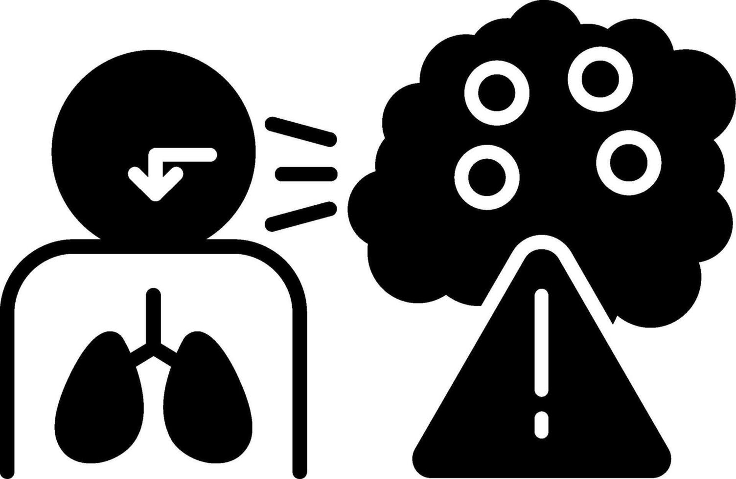 Asbestos Exposure Glyph Icon vector