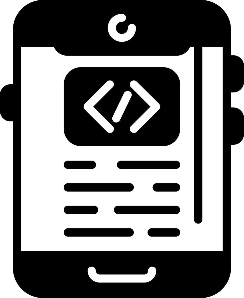 Coding Glyph Icon vector