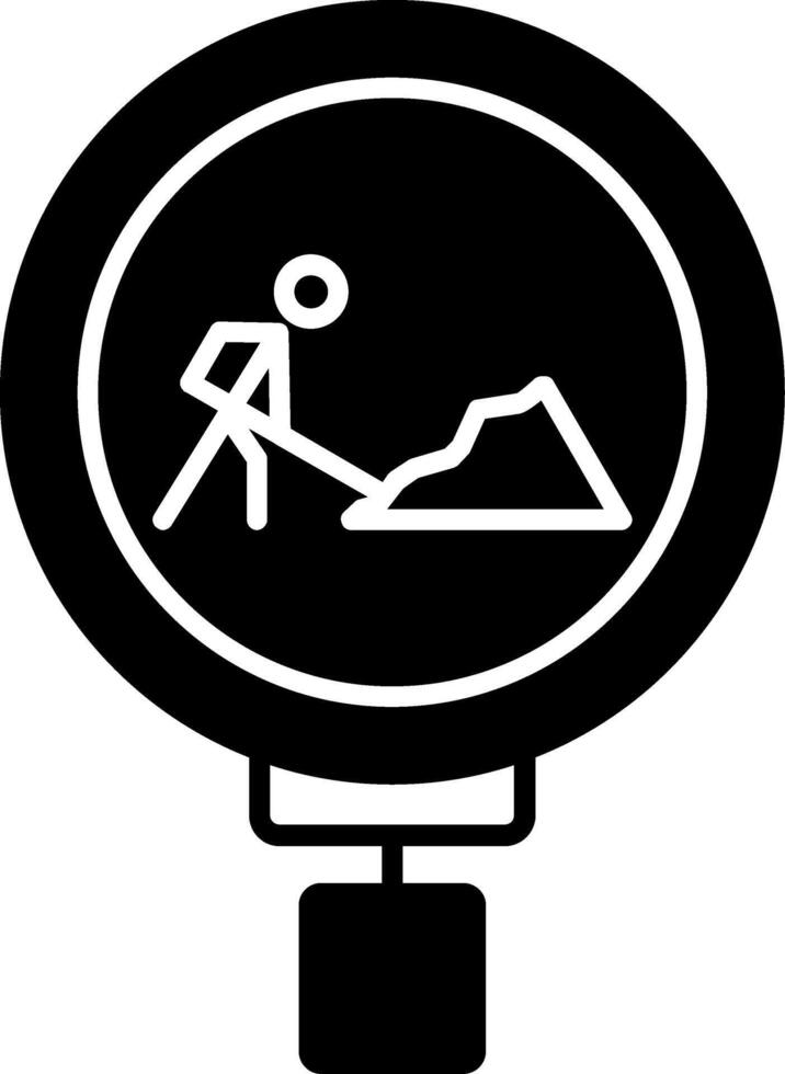 Men Working Glyph Icon vector