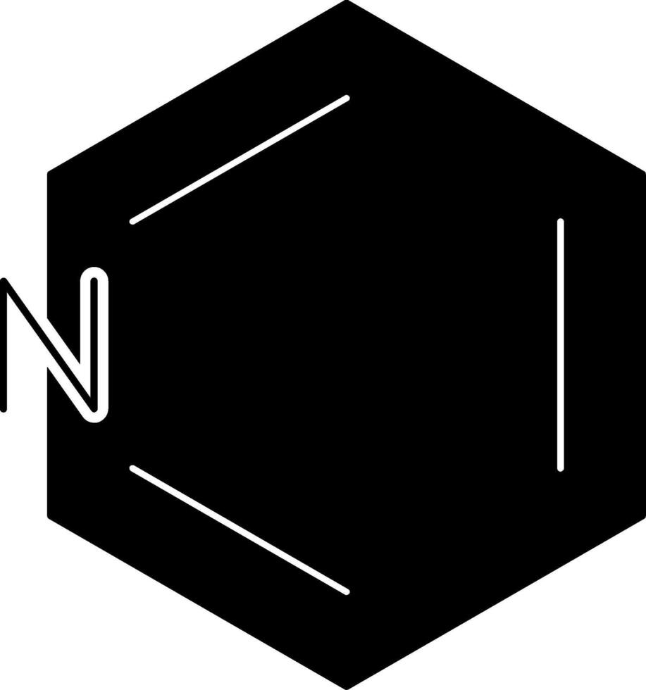 Pyridine Glyph Icon vector