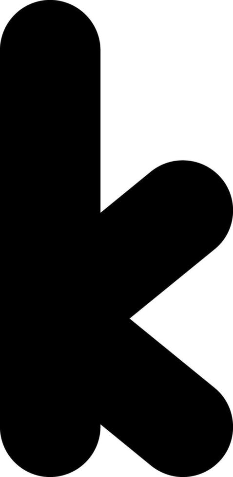 Small k Icon vector