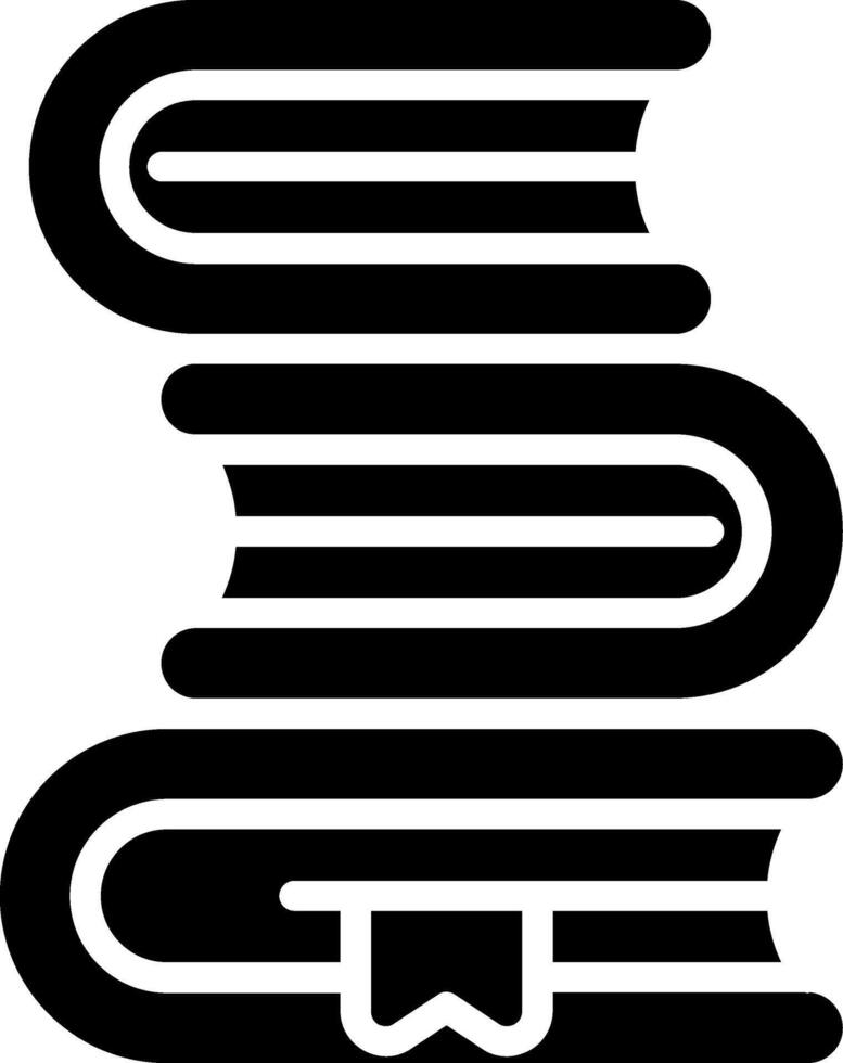 Stack of Books Glyph Icon vector