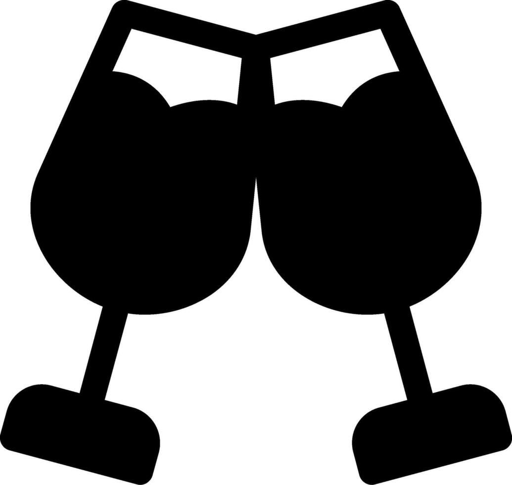 Glass Cheers Glyph Icon vector