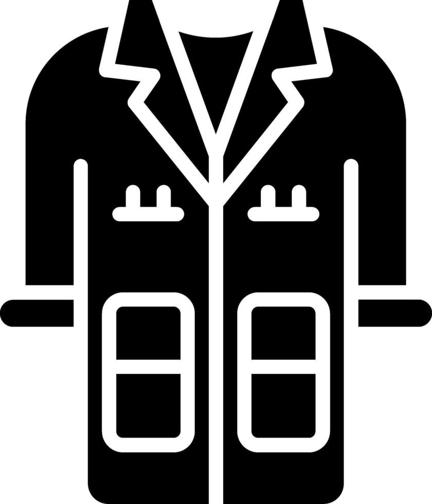 Lab Coat Glyph Icon vector