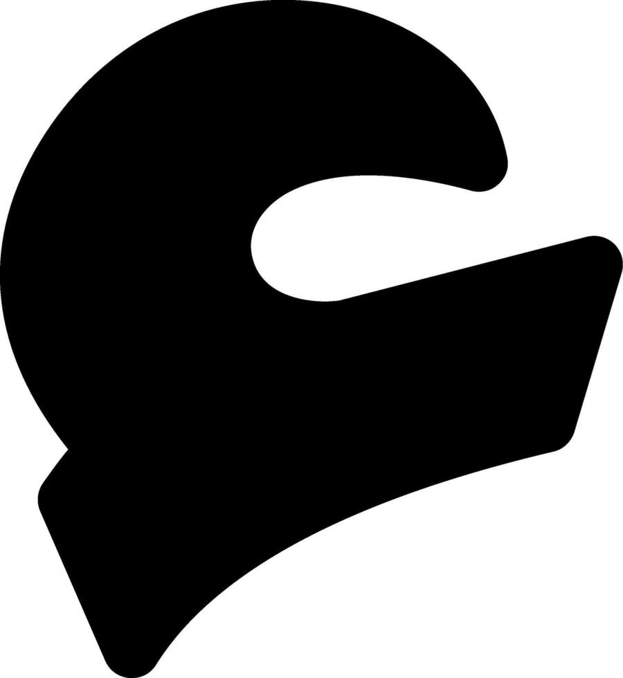 Hamza Glyph Icon vector
