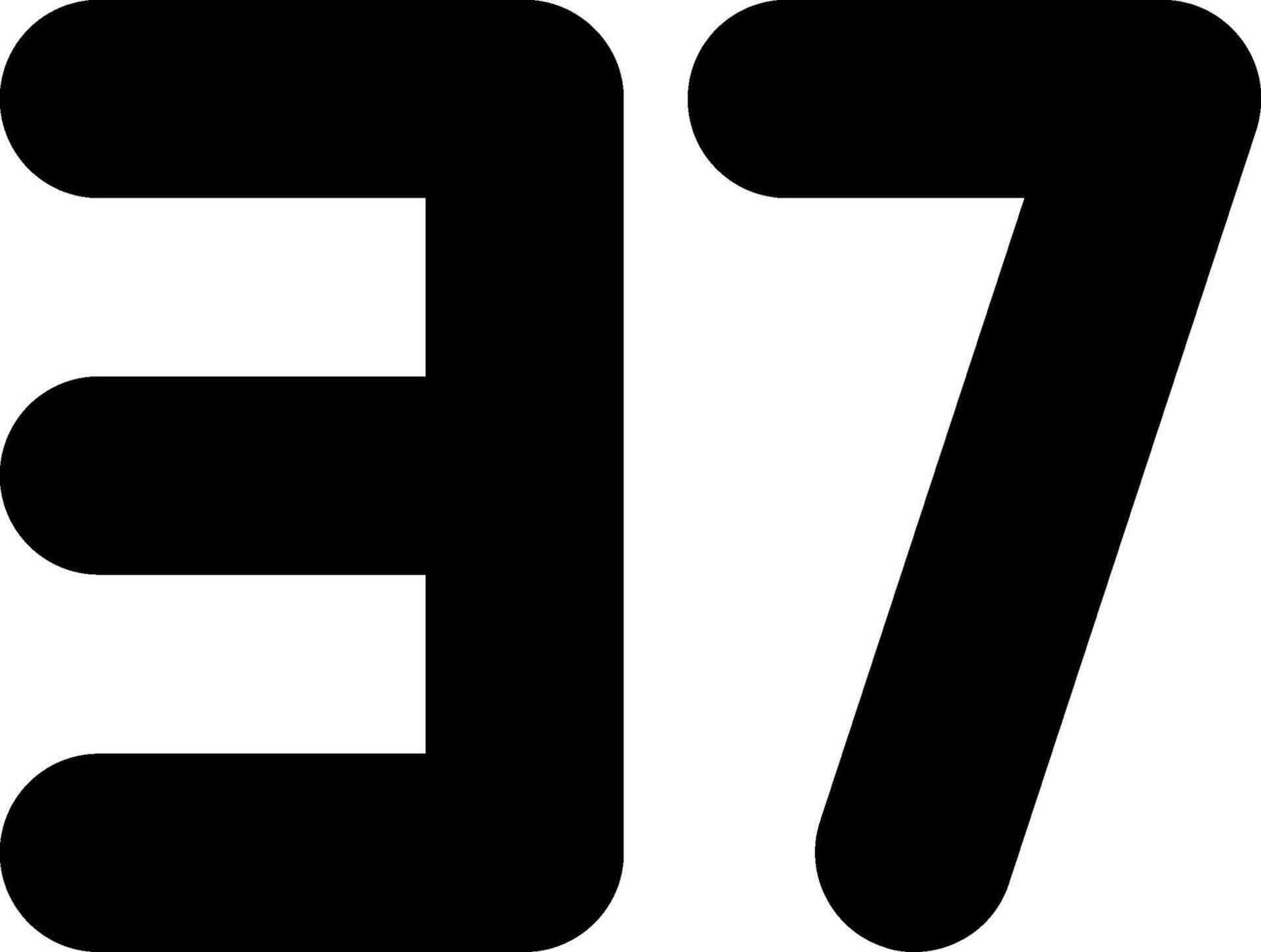 Thirty Seven Glyph Icon vector