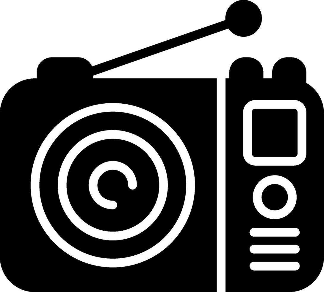 Radio Glyph Icon vector