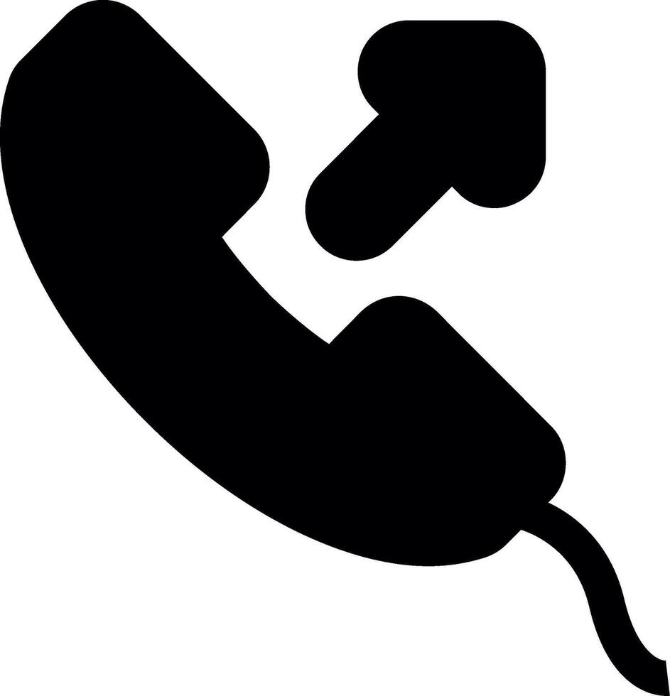 Outgoing Call Glyph Icon vector