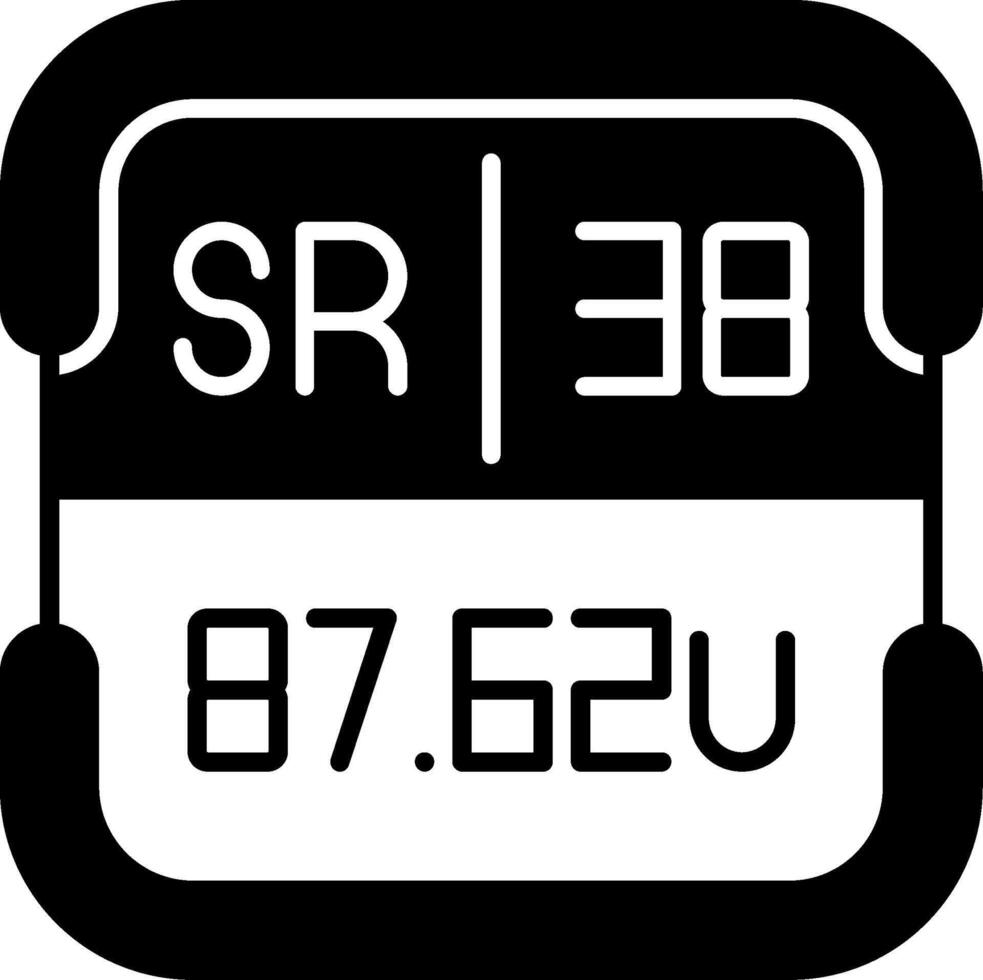 Strontium Periodic Table Element vector