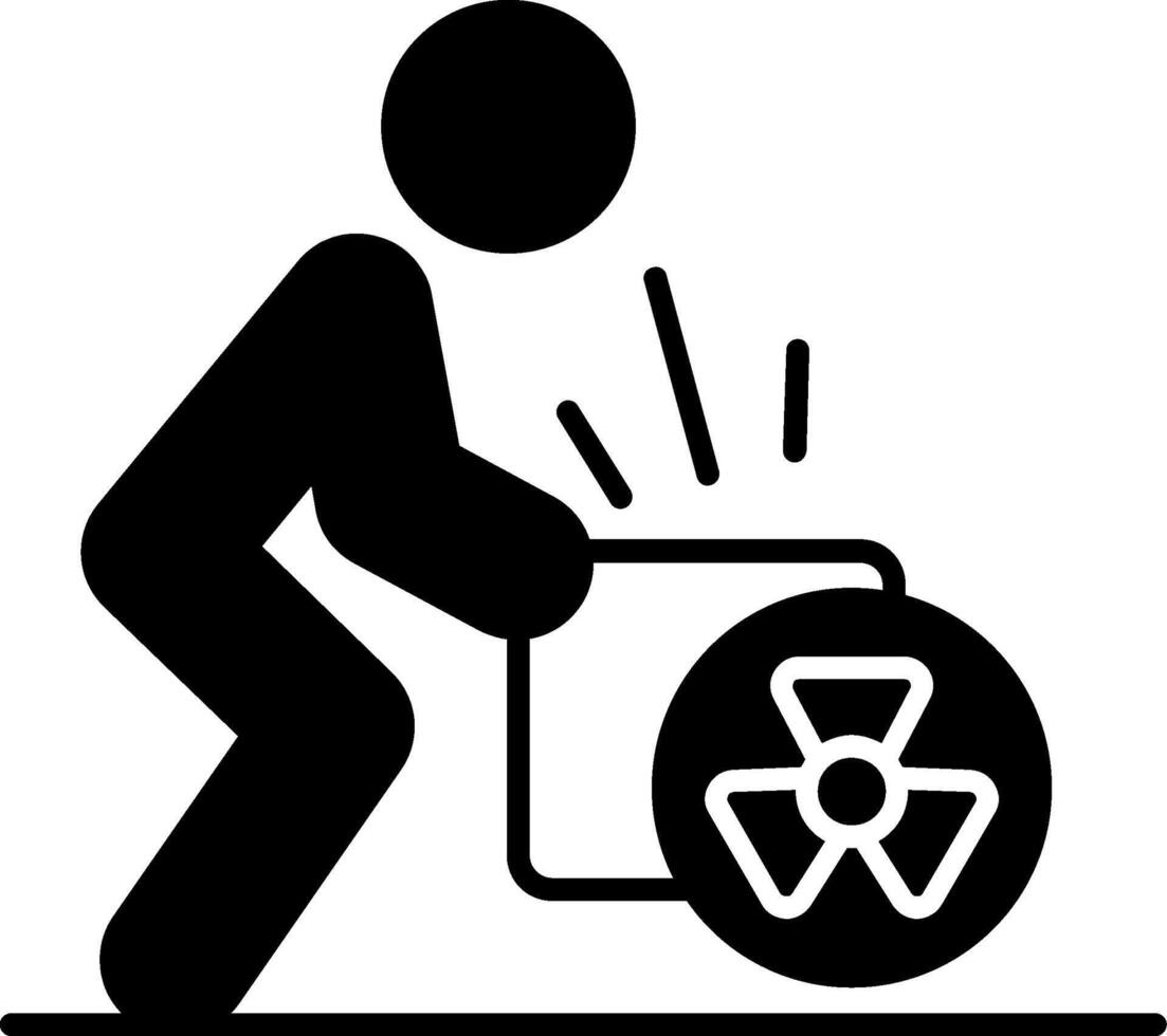 Radiation Exposure Glyph Icon vector