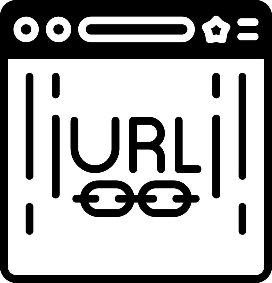 URL Glyph Icon vector