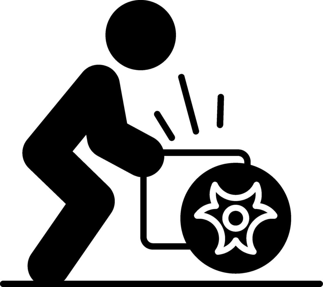 Biohazard Exposure Glyph Icon vector