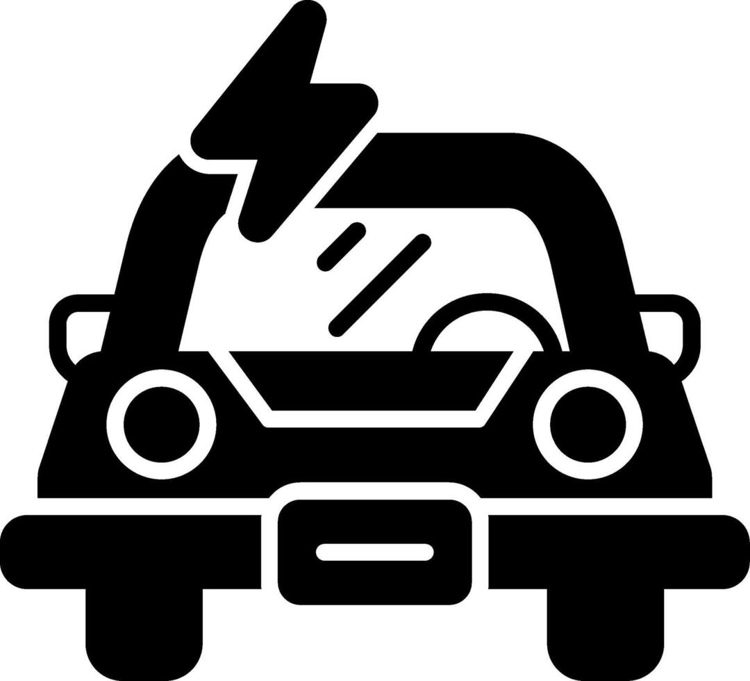Eco Car Glyph Icon vector