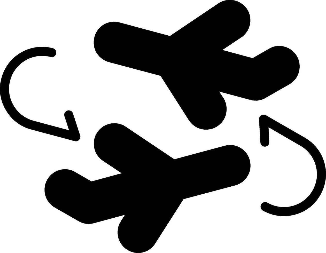 Flight Transfer Glyph Icon vector
