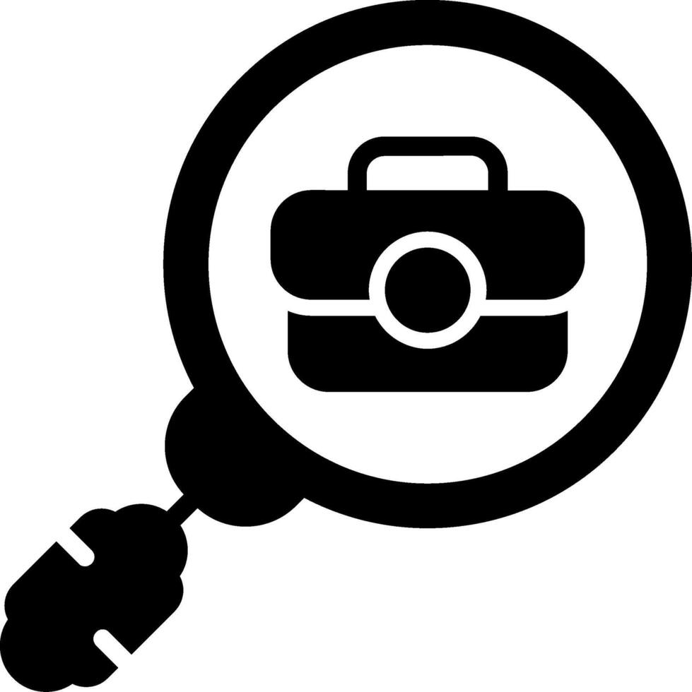 Job Search Glyph Icon vector