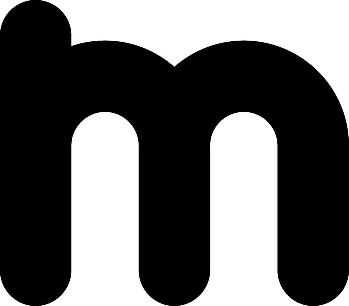 Small m Icon vector