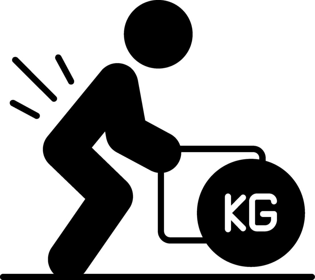 Ergonomic Hazard Glyph Icon vector
