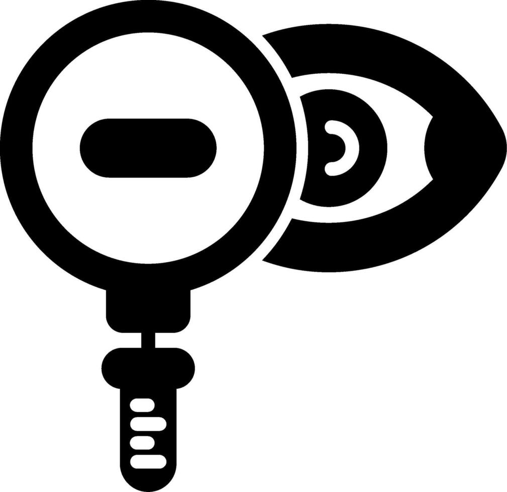 Eye Test Glyph Icon vector