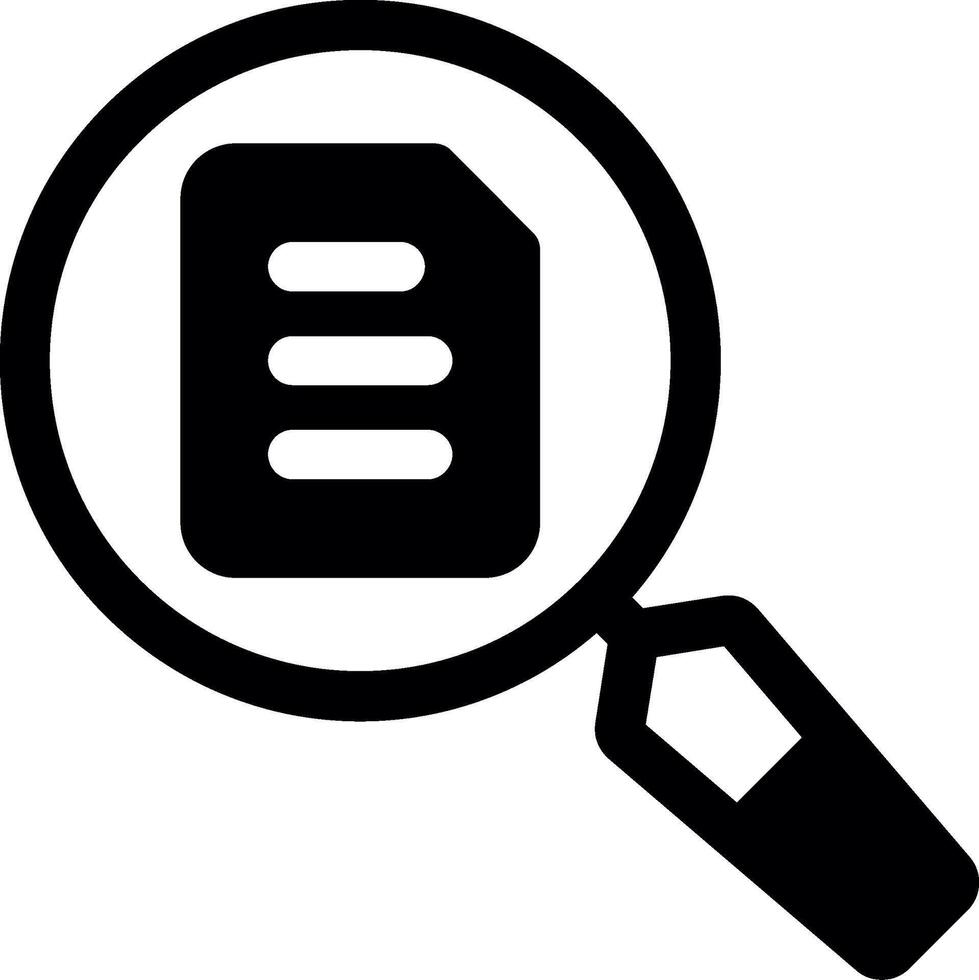 Search Glyph Icon vector