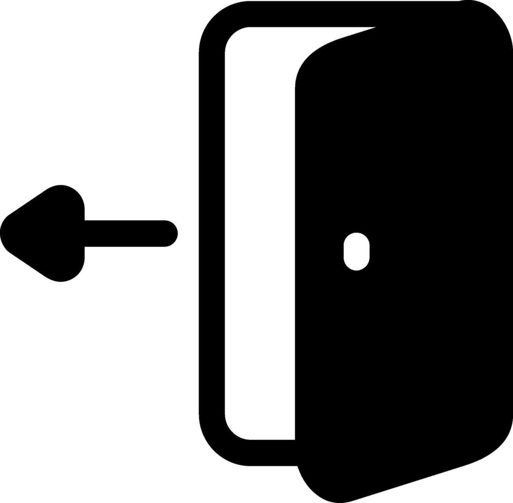 Sign Out Glyph Icon vector