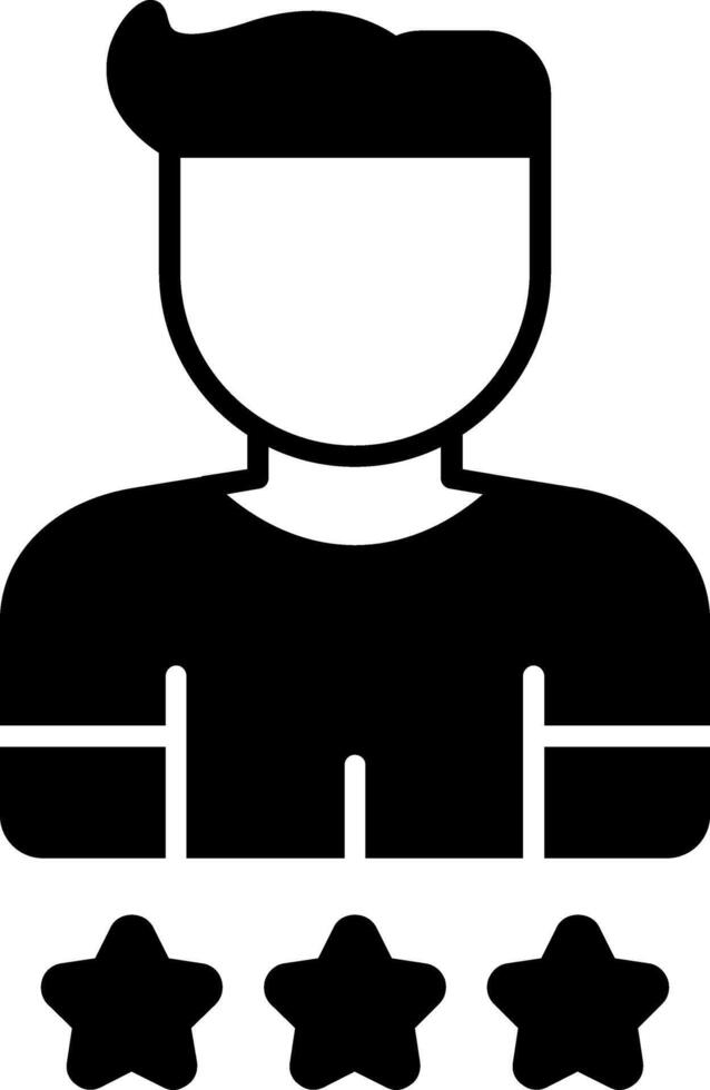 User Rating Glyph Icon vector