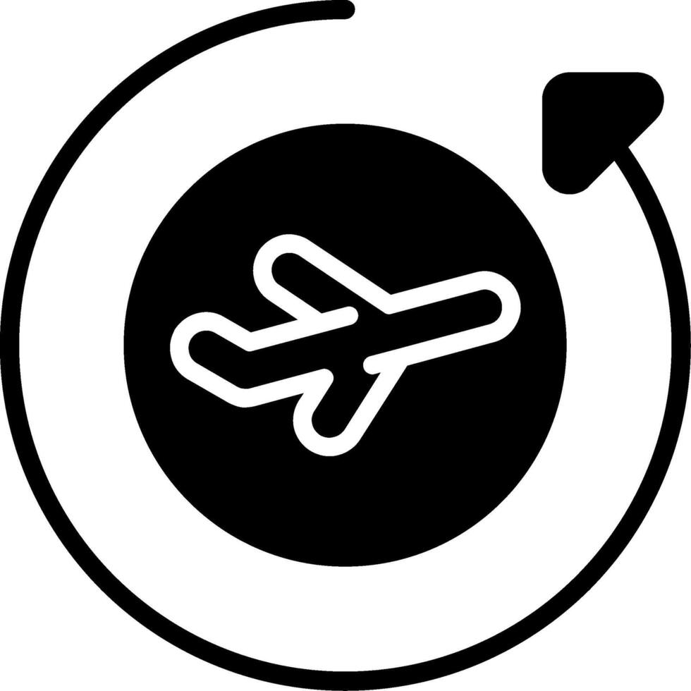 Aeroplane Exchange Glyph Icon vector