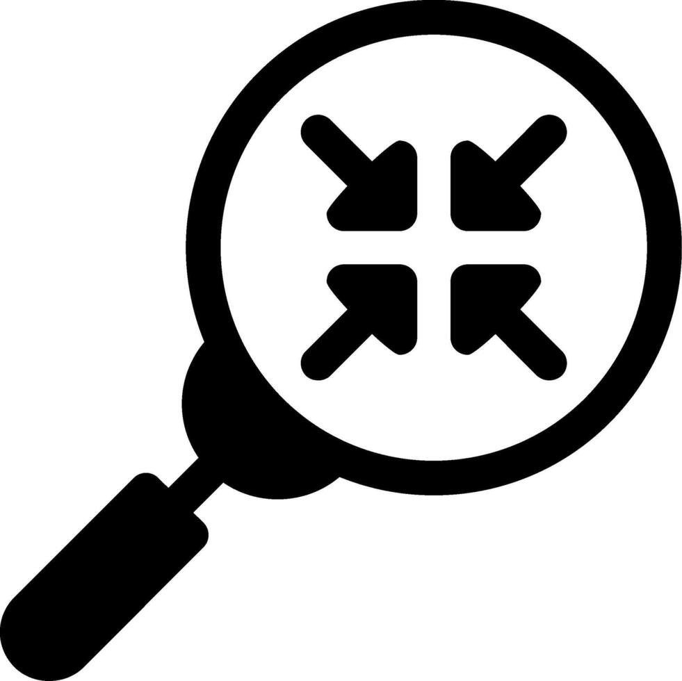 Zoom Out Glyph Icon vector