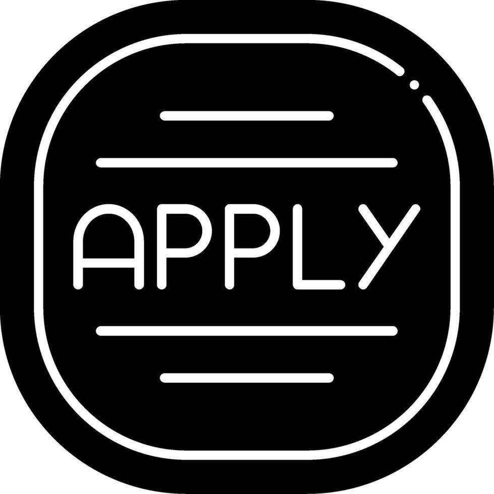 Apply Glyph Icon vector
