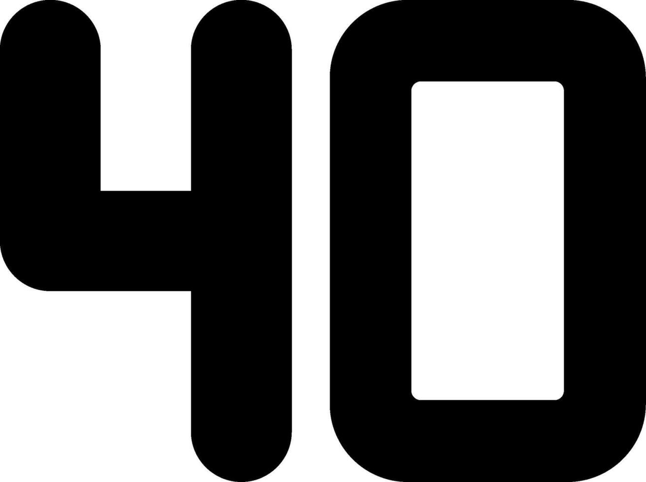 Forty Glyph Icon vector