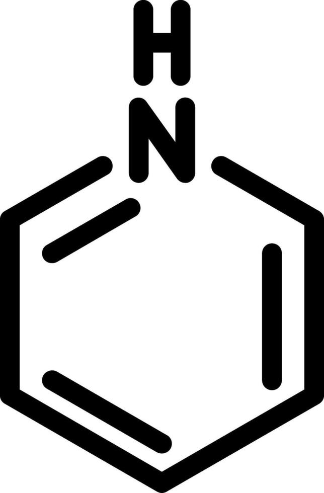 Pyrrole Glyph Icon vector