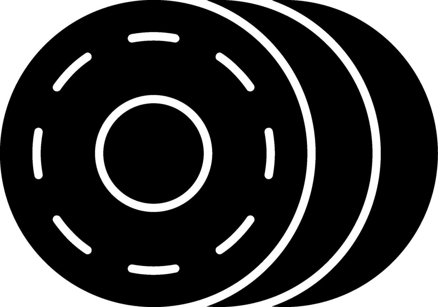 Reusable Cotton Rounds Glyph Icon vector
