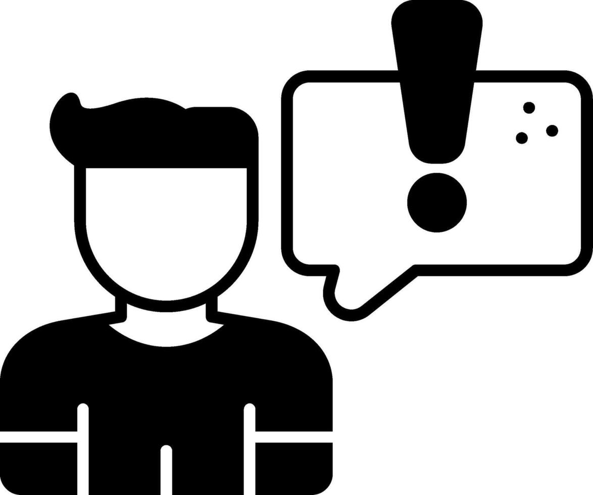 Reviewer Profile Glyph Icon vector